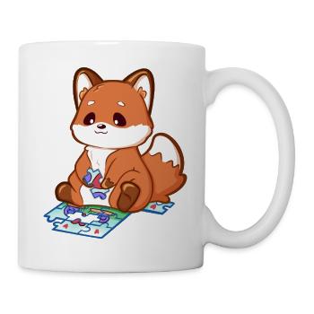 Kleiner Fuchs Puzzlevergnügen - Tasse - Weiß - Rechts