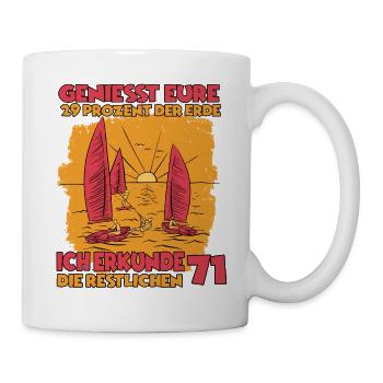 Segler Seglertörn Segeln T-Shirt Segelschule - Tasse - Weiß - Rechts