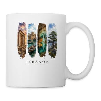 Libanon Travel – Beirut & Kultur Motiv - Tasse - Weiß - Rechts