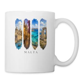 Malta Urlaub Travel – Küste & Kultur Motiv - Tasse - Weiß - Rechts