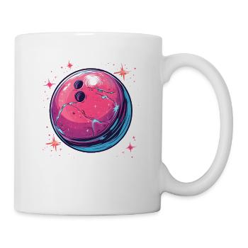 Cartoon Bowlingkugel - Tasse - Weiß - Rechts