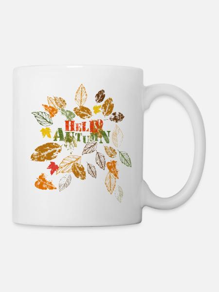 Hallo Herbst - Tasse - Weiß