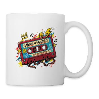 Retro Kassette 90er Musik Nostalgie - Tasse - Weiß - Rechts