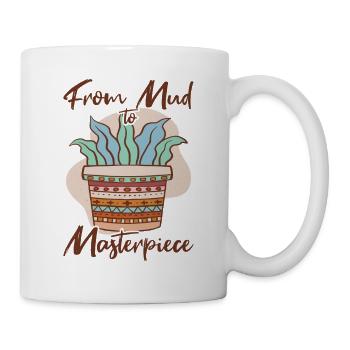 Gifts For Pottery Makers Mud To Masterpiece - Tasse - Weiß - Rechts