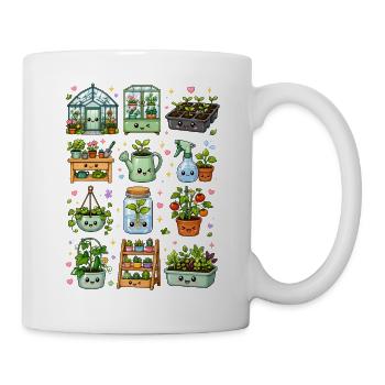 Kawaii Gewächshaus | Gärtnern & Pflanzen - Tasse - Weiß - Rechts