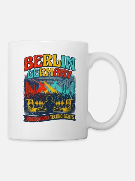 Berlin Germany Underground Techno Beats Music - Tasse - Weiß
