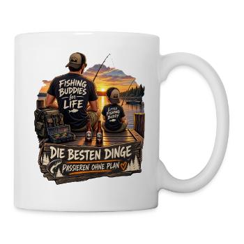 Fischen Buddies fürs Leben - Tasse - Weiß - Rechts