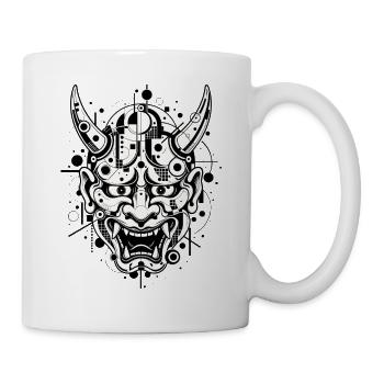 Hannya Maske - Tasse - Weiß - Rechts
