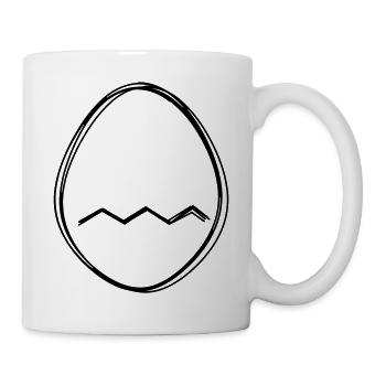 Osterei handgezeichnet - Tasse - Weiß - Rechts