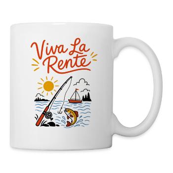 Viva La Rente! Fischen Natur - Tasse - Weiß - Rechts