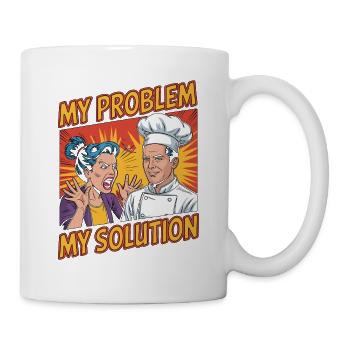 Sous Chef My Problem My Pictogram Dad Line Chef - Tasse - Weiß - Rechts