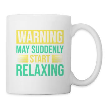 Yoga May Suddenly Start Relaxing Funny Yoga - Tasse - Weiß - Rechts