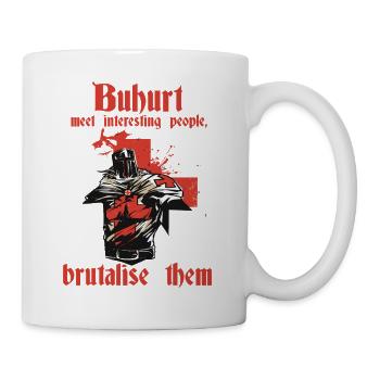 Buhurt Knight Bouhourt Krieger Ritterkampf HEMA - Tasse - Weiß - Rechts