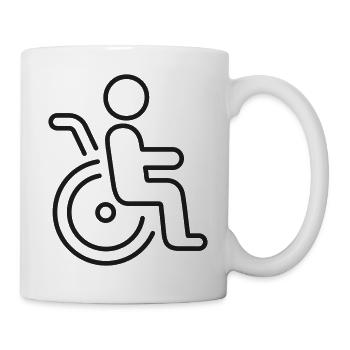 Rollstuhlbarriere-Symbol - Tasse - Weiß - Rechts