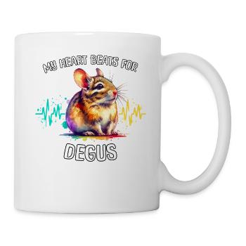 Degu Herzlinie - Tasse - Weiß - Rechts
