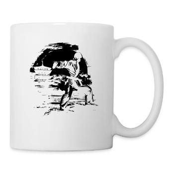 Karateka - Tasse - Weiß - Rechts
