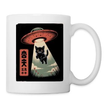 UFO Katze - Tasse - Weiß - Rechts