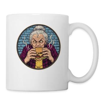 Granny Grub Burger-Ikone - Tasse - Weiß - Rechts
