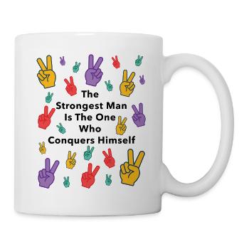 Selbsterkenntnis ist wahre Stärke - Tasse - Weiß - Rechts