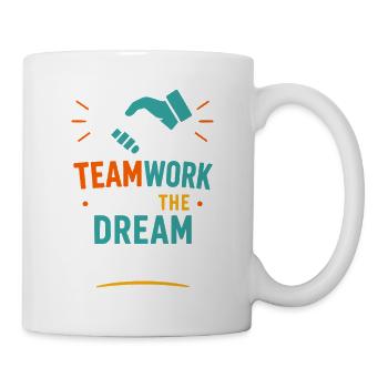 Teamarbeit lässt den Traum wahr werden - Tasse - Weiß - Rechts