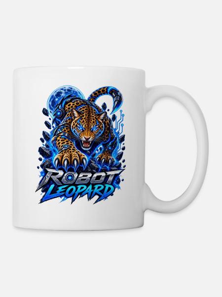 Robot Leopard – Cyber Leopard - Tasse - Weiß