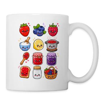 Kawaii Marmelade | Beeren & Einkochen - Tasse - Weiß - Rechts