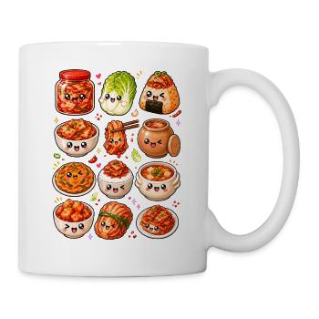 Kawaii Kimchi | Koreanische Küche - Tasse - Weiß - Rechts