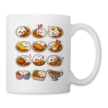 Kawaii Japanisches Curry | Reis & Katsu - Tasse - Weiß - Rechts