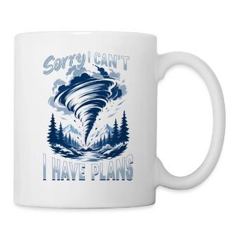 Funny Tornadoes Storms Chasing Meteorology - Tasse - Weiß - Rechts