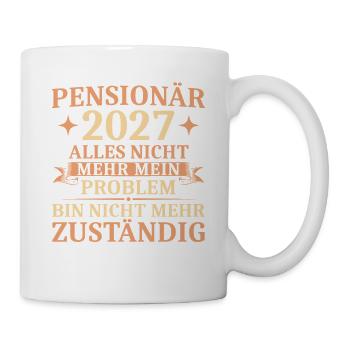 Pensionär 2027 Abschiedsgeschenk Kollege Pension - Tasse - Weiß - Rechts