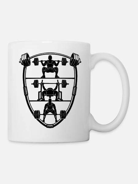 Powerlifting Bodybuilders Gym Workout Sport - Tasse - Weiß