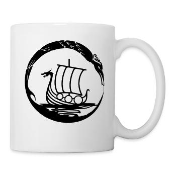 Celtic Irland Wikinger Keltisch Knoten Schiff - Tasse - Weiß - Rechts