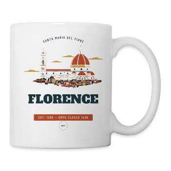 Florence Duomo Vintage-Reiseabzeichen - Tasse - Weiß - Rechts