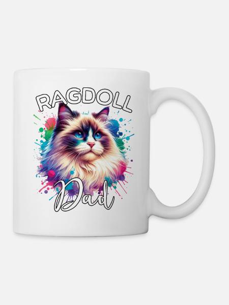 Ragdoll Katze Papa - Tasse - Weiß