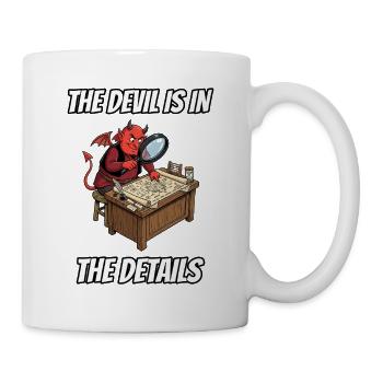 Der Teufel steckt im Detail – lustige Idiom-Zeichentrickserie - Tasse - Weiß - Rechts