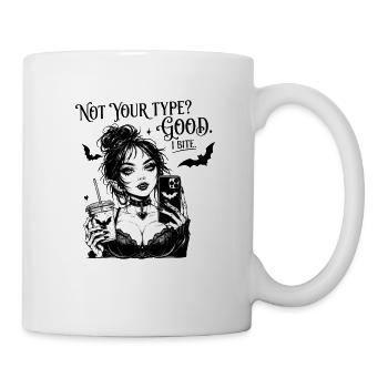 Gothic Vamp Selfie Druck - Tasse - Weiß - Rechts