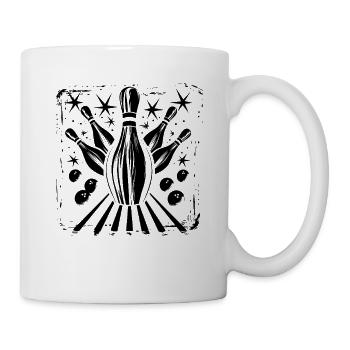 Bowling Grafik - Tasse - Weiß - Rechts