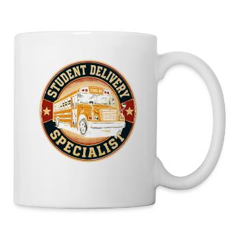 Student Delivery Spezialist Retro-Bus - Tasse - Weiß - Rechts
