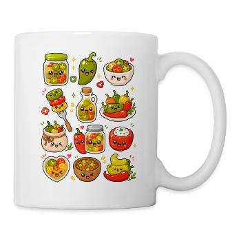 Kawaii Peperoni | Scharf & Eingelegt - Tasse - Weiß - Rechts