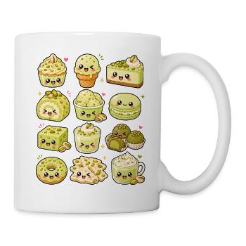 Kawaii Pistazie | Desserts & Süßes - Tasse - Weiß - Rechts