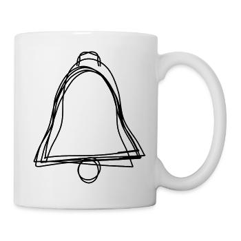 Glocke handgezeichnet - Tasse - Weiß - Rechts