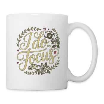 Wedding Photographer I Do Focus Event Photographer - Tasse - Weiß - Rechts