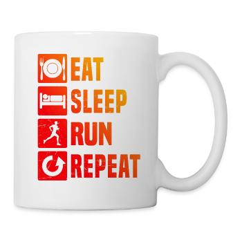 Geschenkidee für einen Running mit Running - Tasse - Weiß - Rechts