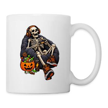 Fun Halloween video game with a skeleton - Tasse - Weiß - Rechts