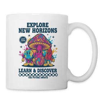 Entdecke New Horizons Trippy Mushroom Rave - Tasse - Weiß - Rechts