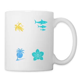 Tropische Südsee Urlaub  - Tasse - Weiß - Rechts