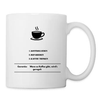 Kaffe - Tasse - Weiß - Rechts