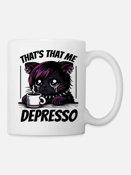 Lustiger Kaffee Katzen - Tasse - Weiß