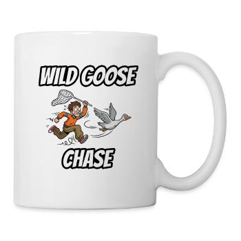 Wild Goose Chase – Lustige, wörtliche Idiom-Zeichentrickserie - Tasse - Weiß - Rechts