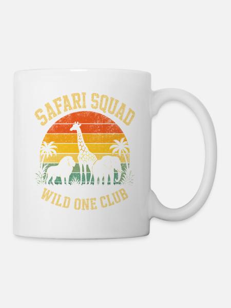 Safari Squad Retro Zoo Tierliebhaber - Tasse - Weiß
